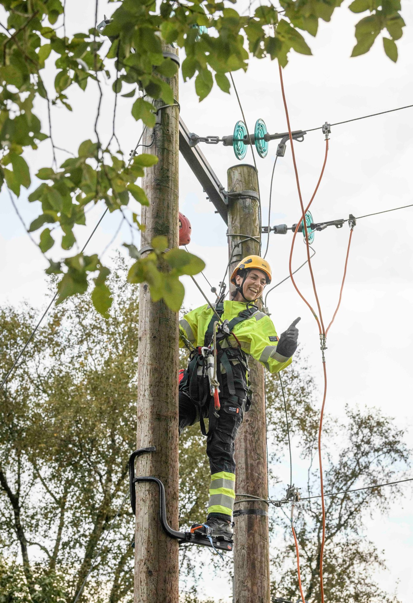 Rosalie Poen klatrer øverst