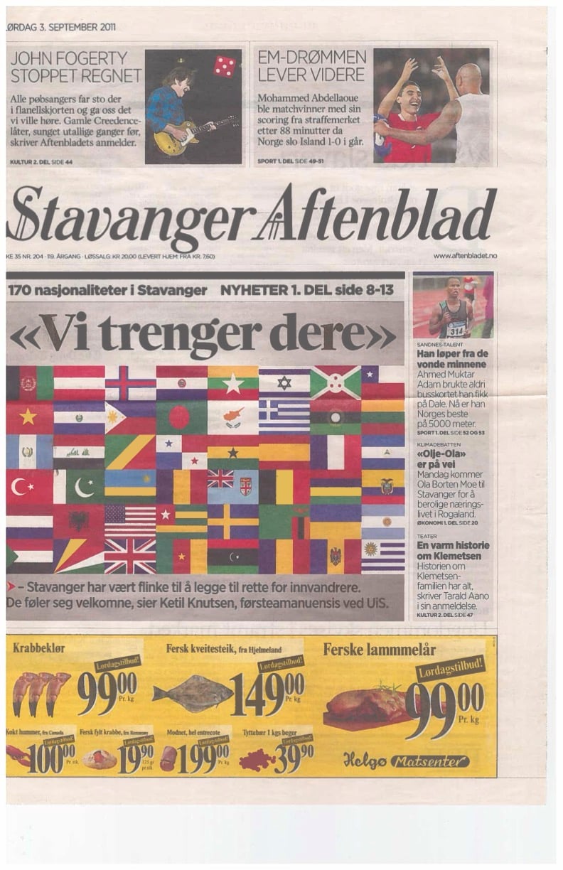 førsteside aftenbladet